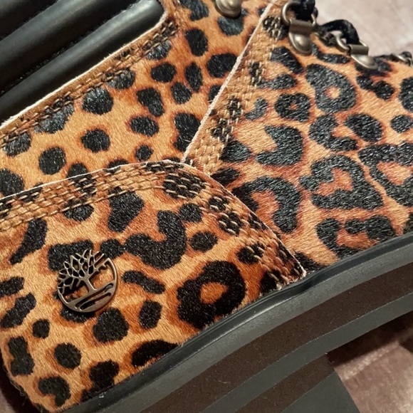 RARE leopard Timberland work boots - Picture 9 of 9
